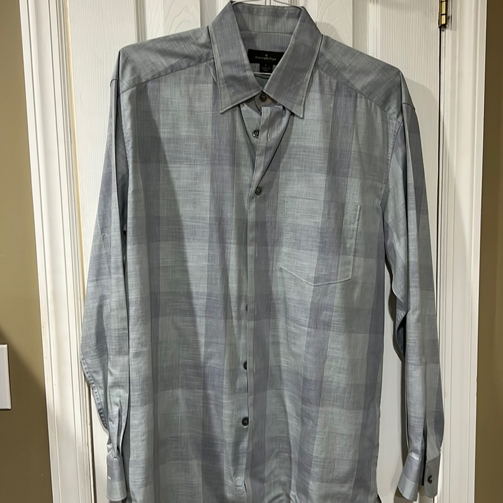 ERMENEGILDO ZEGNA cotton casual men’s dress shirt large